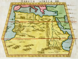 Mapa do Norte da África, década de 1580 de Unbekannt