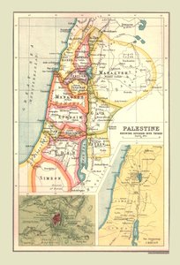 Mapa da Palestina, mostrando a divisão em tribos, 1902. de Unbekannt