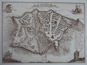 Mapa de Poltava no início do século XVIII de Unbekannt