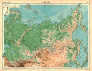 Mapa da Sibéria de Unbekannt