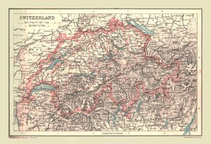 Mapa da Suíça, 1902. de Unbekannt