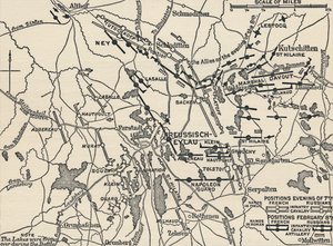 Mapa da Batalha de Eylau, 1807, 1896 de Unbekannt