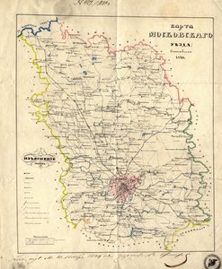 Mapa da Província de Moscou, 1849 de Unbekannt