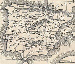Mapa da Campanha Espanhola, c1807-1814, 1896 de Unbekannt