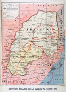 Mapa do Teatro da Guerra no Transvaal, 1899 de Unbekannt