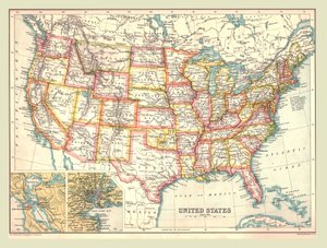 Mapa dos Estados Unidos, 1902. de Unbekannt