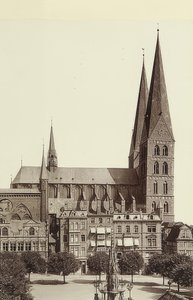 Marienkirche em Lübeck. Por volta de 1900 de Unbekannt