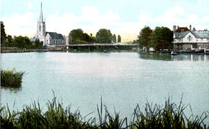 Ponte e igreja de Marlow, Buckinghamshire, século XX de Unbekannt
