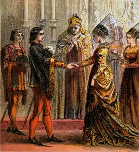 Casamento de Henrique V, 1420, c1850 de Unbekannt