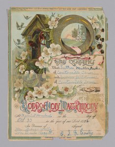 Certidão de casamento de Luther Miller Pulce e Irene Jenkins, 30 de outubro de 1902. de Unbekannt