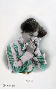 Casado, cartão francês do vintage, c1900 de Unbekannt