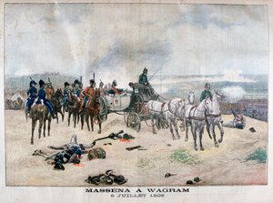 Marechal Massena na batalha de Wagram, Áustria, 5 e 6 de julho de 1809, 1904 de Unbekannt