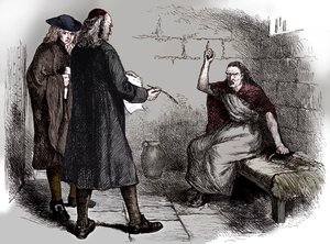 Martha Corey e seus promotores, Salem, Massachusetts, c1692 c1880 de Unbekannt