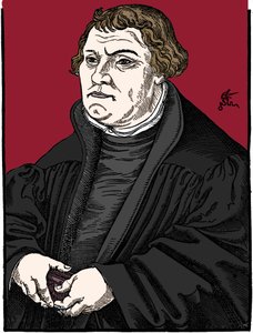 Reformador protestante alemão Martin Luther, 1546 de Unbekannt