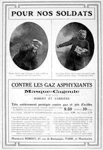 Máscara de propaganda de máscara de gás, 1915 de Unbekannt