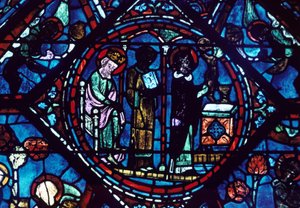 Massa de St Giles, vitral, Catedral de Chartres, França, 1194-1260 de Unbekannt