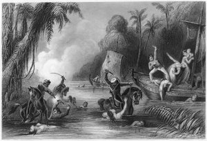 Massacre nos barcos de Cawnpore, 1857, c1860 de Unbekannt