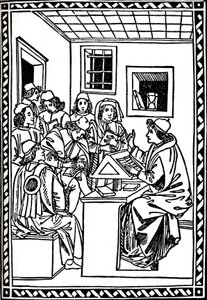 Mestre com seus alunos. Christoforo Landino, 1492, 1917 de Unbekannt
