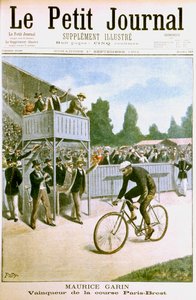 Maurice Garin vence a corrida de bicicleta Paris-Brest, 1901 de Unbekannt