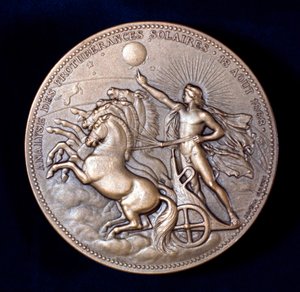 Medalha comemorativa de Pierre Janssen e Norman Lockyer, astrônomos franceses e ingleses, 1868 de Unbekannt