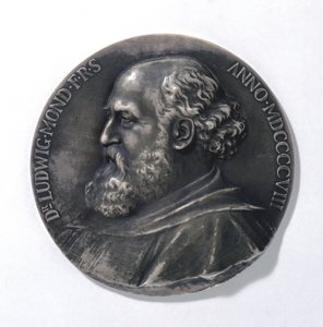 Medalha que representa Ludwig Mond, químico industrial de Unbekannt