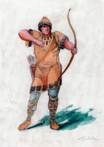 Homem medieval com um arco de Unbekannt