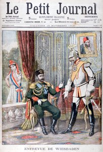 Encontro entre o czar Nicolau II e o Kaiser Wilhelm II, Wiesbaden, Alemanha, 1903 de Unbekannt