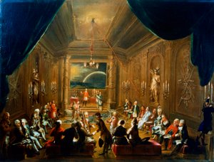 Encontro da Loja Maçônica, Viena, século XVIII de Unbekannt