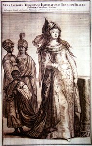 Sultão Mehpeyker com seus funcionários da corte, 1647 de Unbekannt