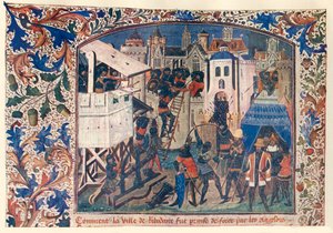 Métodos de guerra durante a guerra dos cem anos, c1400, c1930. de Unbekannt