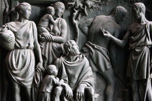 Escultura do portão Milan Duomo, Milão, Itália de Unbekannt