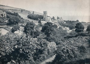 Minehead - vista da vila e da igreja, 1895 de Unbekannt