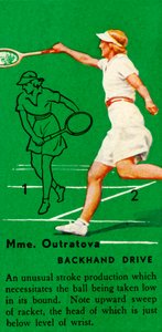 Sra. Outratova - Backhand Drive, c1935. de Unbekannt