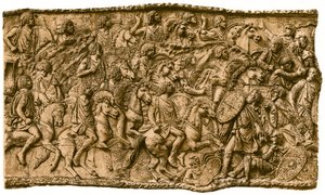Calvalry mouro sob Lusius Quietus lutando contra os Dacians, 1902 de Unbekannt