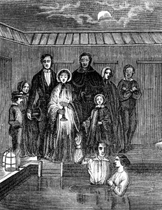 Batismo Mórmon por imersão total, Salt Lake City, Utah, 1853 de Unbekannt