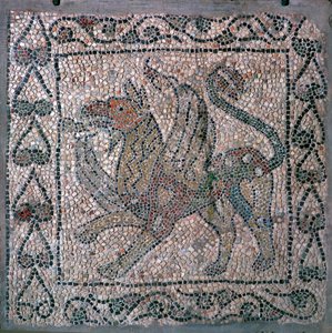 Mosaico de um grifo na igreja de San Giovanni Evangelista, século XIII de Unbekannt