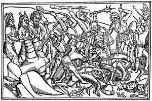 Moisés orando pela vitória de Israel, 1480 1964 de Unbekannt