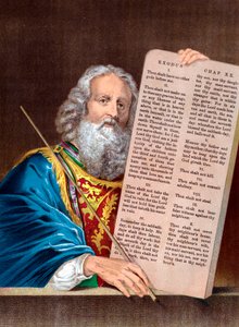 Moisés com os Dez Mandamentos, meados do século XIX de Unbekannt