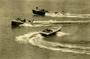 Corrida de lancha, Wörthersee, Carinthia, Áustria, c1935. de Unbekannt