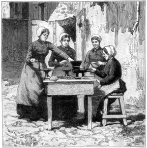 Moldando cartuchos de goma explosiva, Isleten, perto de Fluelen, Suíça, 1893 de Unbekannt