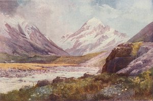 Mount Cook, Nova Zelândia, 1923. de Unbekannt