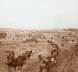 Soldados montados, Somme-Peat, norte da França, c1914-c1918 de Unbekannt