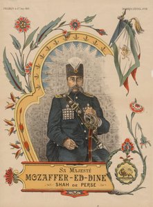 Mozaffar ad-Din Shah Qajar 1853-1907, Shahanshah da Pérsia, 1896 de Unbekannt