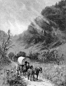 Vagão de mula que passa através da abertura de Cumberland, Kentucky de Unbekannt