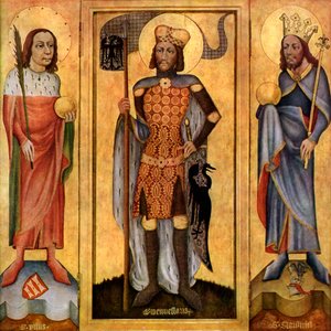 Retábulo de Mulhouse, aberto, c1385 1955 de Unbekannt