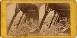 Município de Paris (1871): vista dos cais do Villette. Fotografia anónima. Impressão em papelão. Dim. 17x6 cm de Unbekannt
