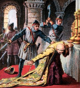 Assassinato de Thomas Becket, 1170, c1850 de Unbekannt