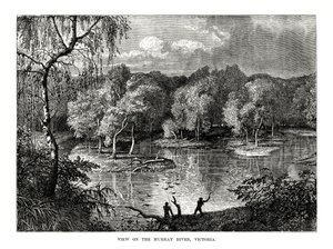 Murray River, Victoria, Austrália, 1877 de Unbekannt