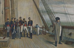 Napoleão a bordo do HMS Bellerophon, julho de 1815, 1896. de Unbekannt