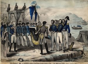 A comitiva de Napoleão antes da partida para Santa Helena, c. 1840 de Unbekannt